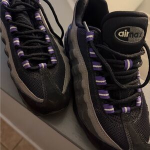Nike Air Max Black and Purple Sneakers